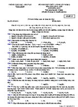 Đề khảo sát chất lượng Lớp 9 (Lần 2) môn Hóa học - Mã đề 215 - Năm học 2019-2020 - Phòng giáo dục và đào tạo Cẩm Giàng